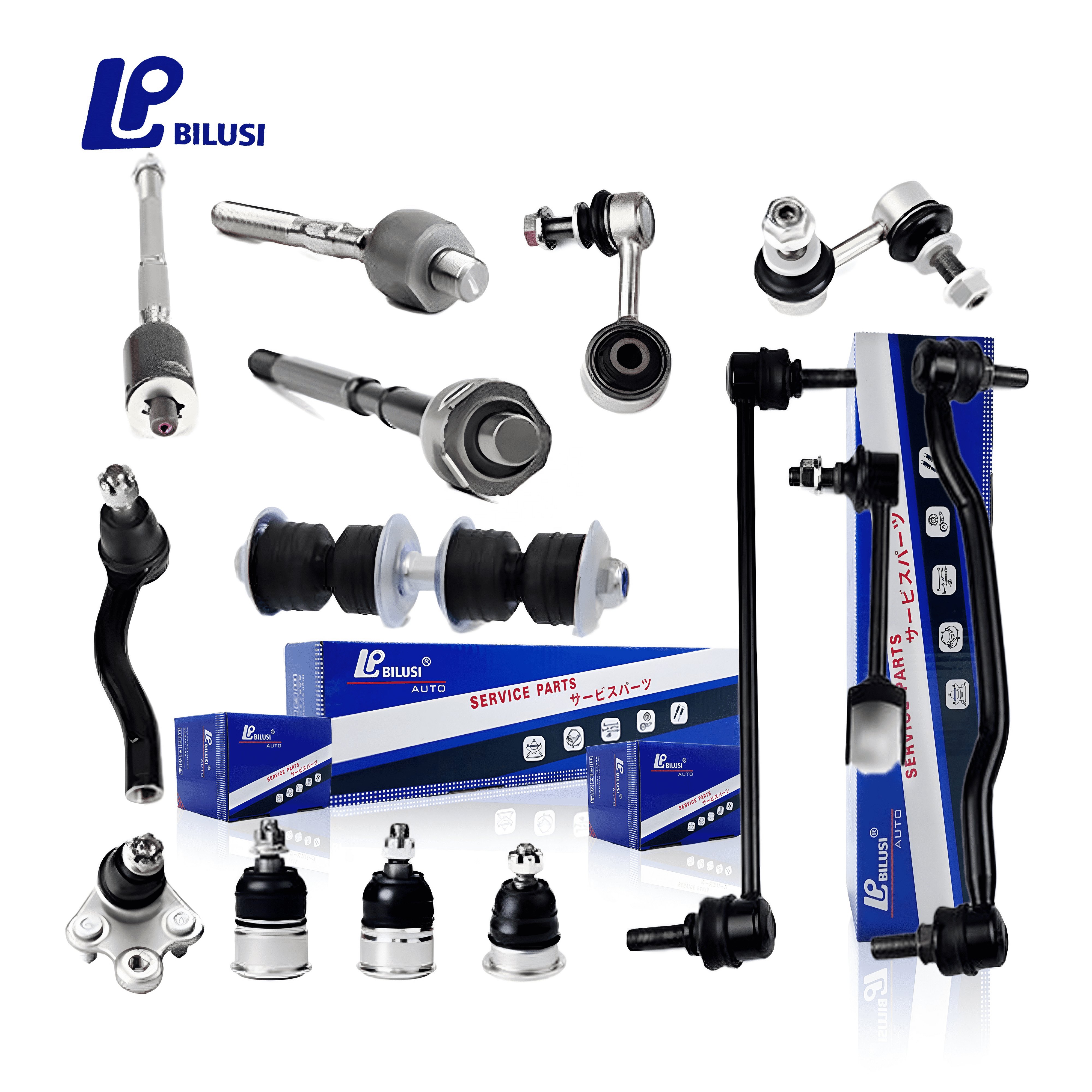 Bilusi Suspension Systems for Toyota for Honda Nissan for Hyundai KIA Auto Car Tie Rod Ball Joints Stabilizer Links Model Prius